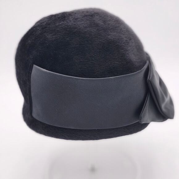 Vintage Chapeau by Mia Bad-Vilbel Black Mystere Fur Hat D0001 - Picture 3 of 7